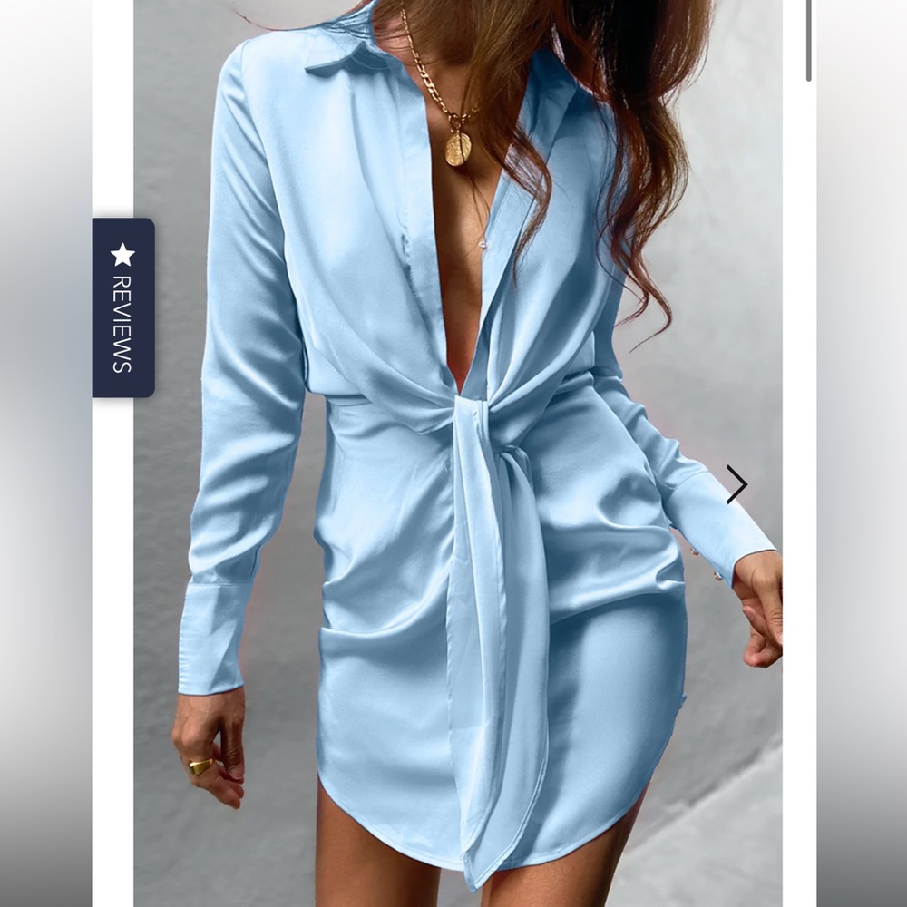 RUBY SHIRT DRESS - BLUE